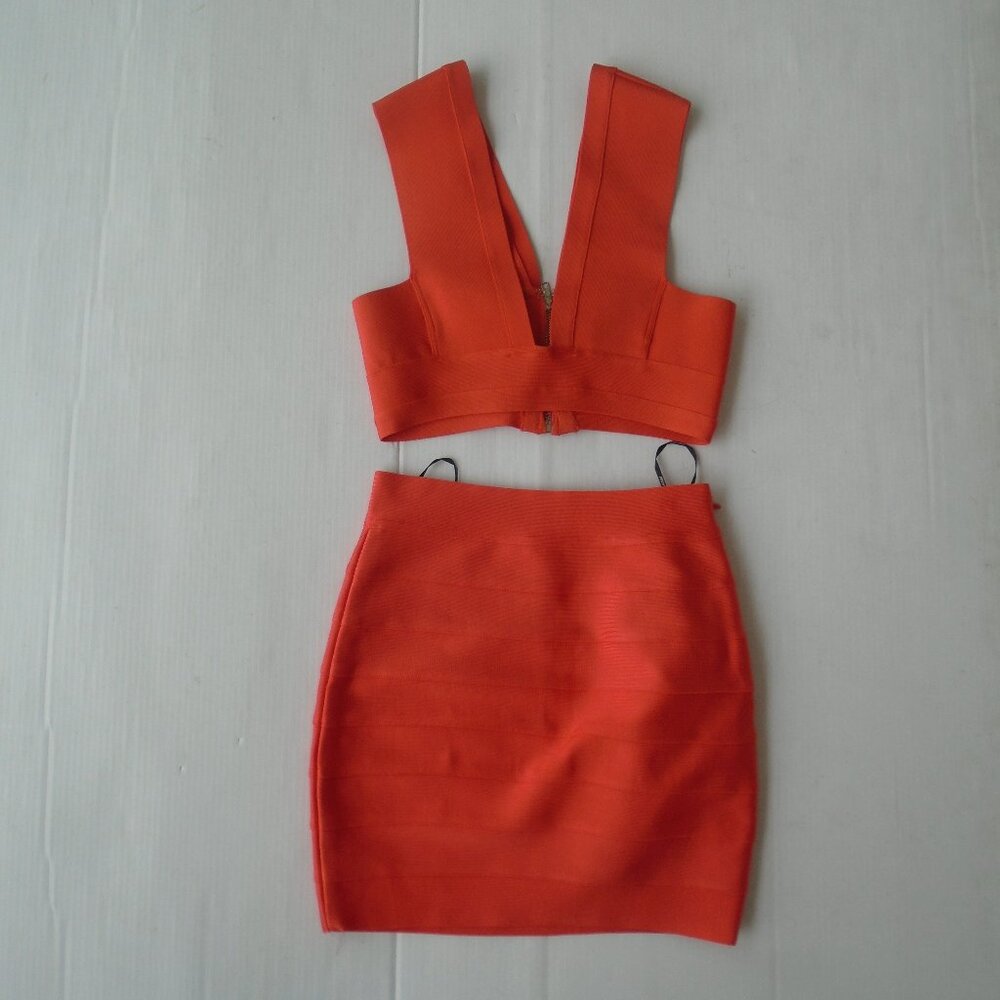 Herve Leger x Forever 21 Women's 2 Piece Skirt Set Size S